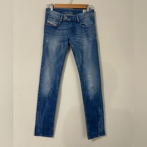 Diesel Blue Wash Straight Leg Jeans